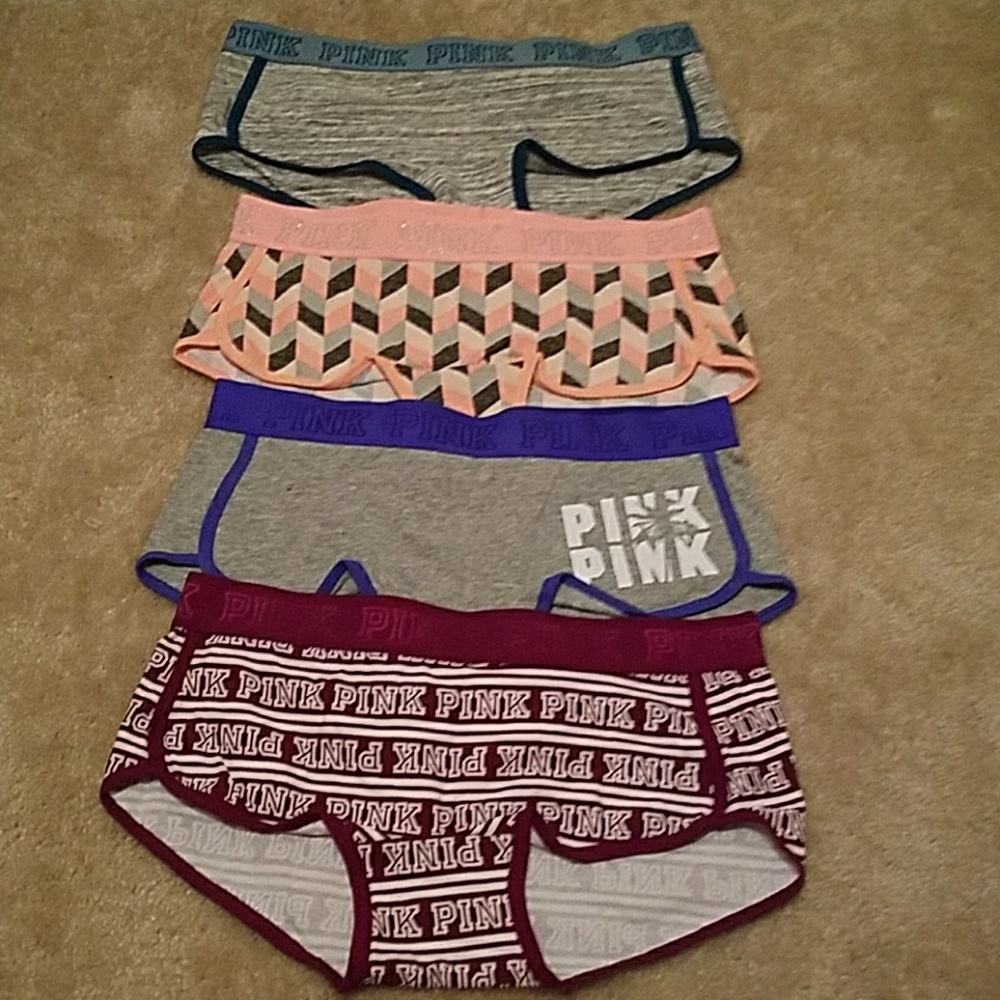 4 pairs Victoria's Secret boyshort panties